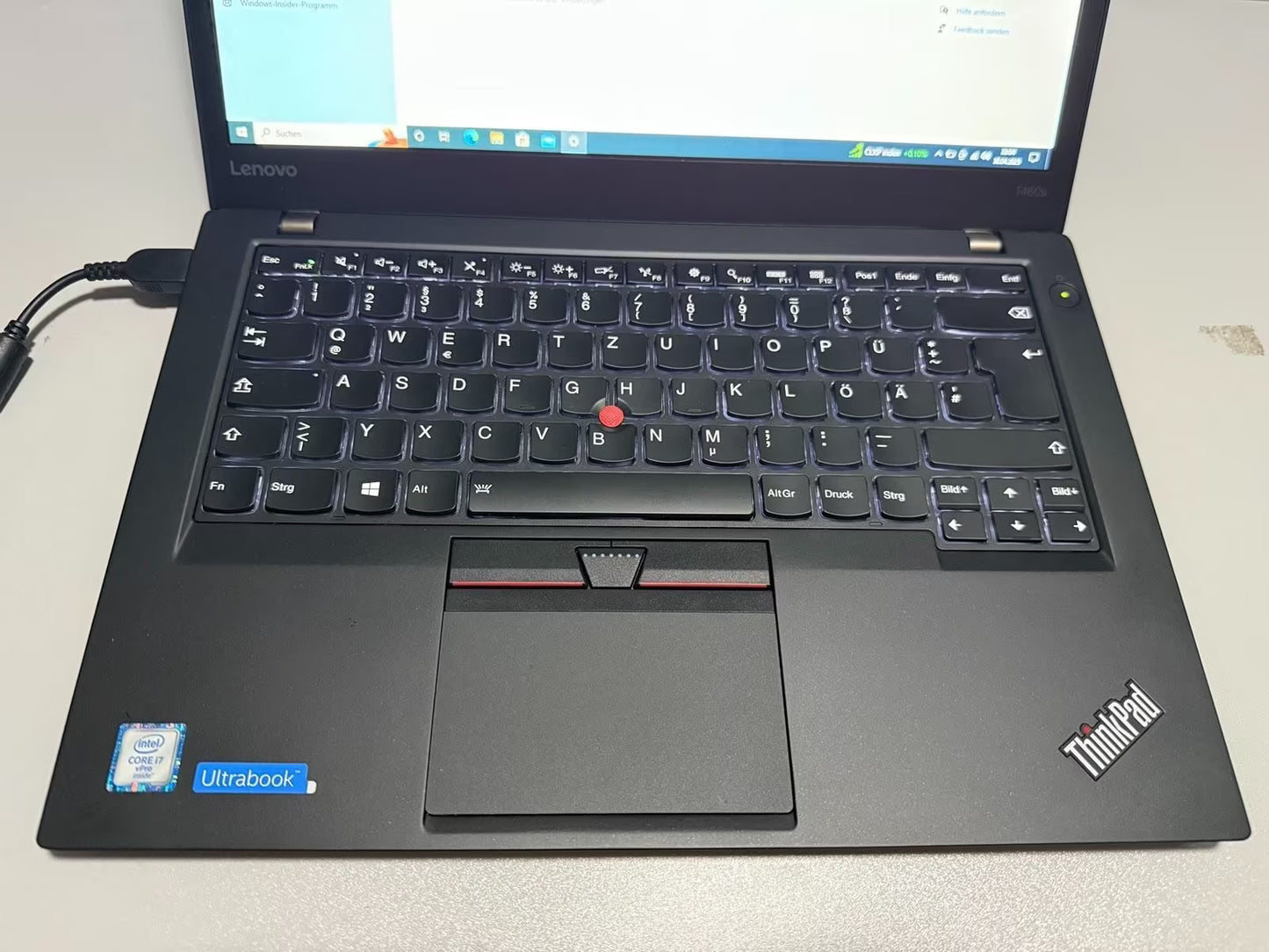Lenovo Thinkpad T460 s , 14“ zoll, i7-6600U, 250 gb ssd, 12 GB RAM DDR-4, WIN 10
