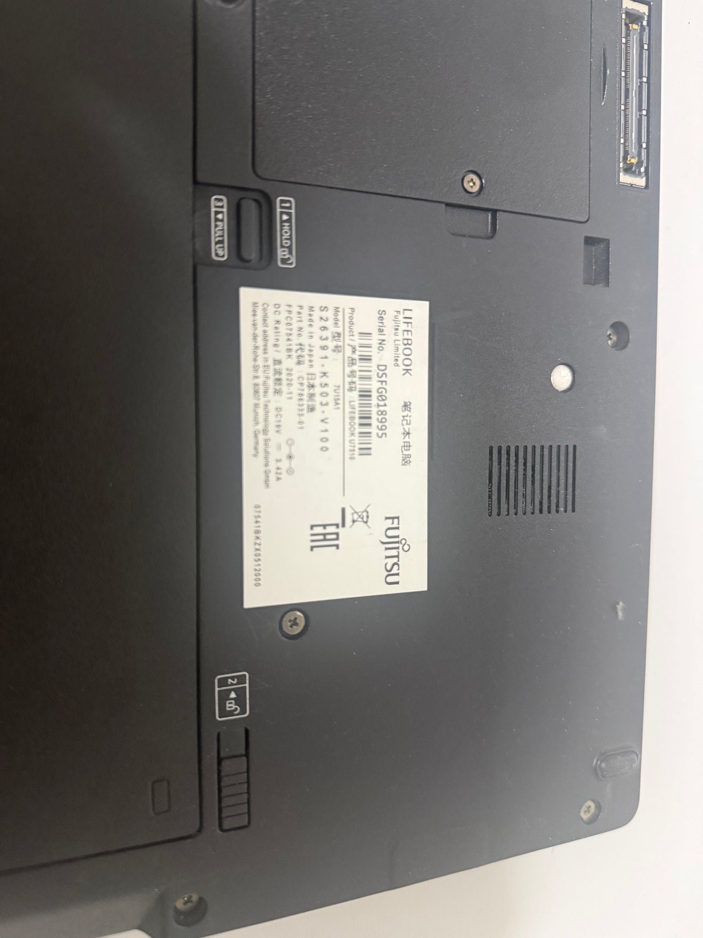 FUJITSU LIFEBOOK U7510 15.6 ZOLL I7-10510U, 16 GB RAM, 512 GB SSD  1920X1080 WIN11,LAPTOP,NOTEBOOK