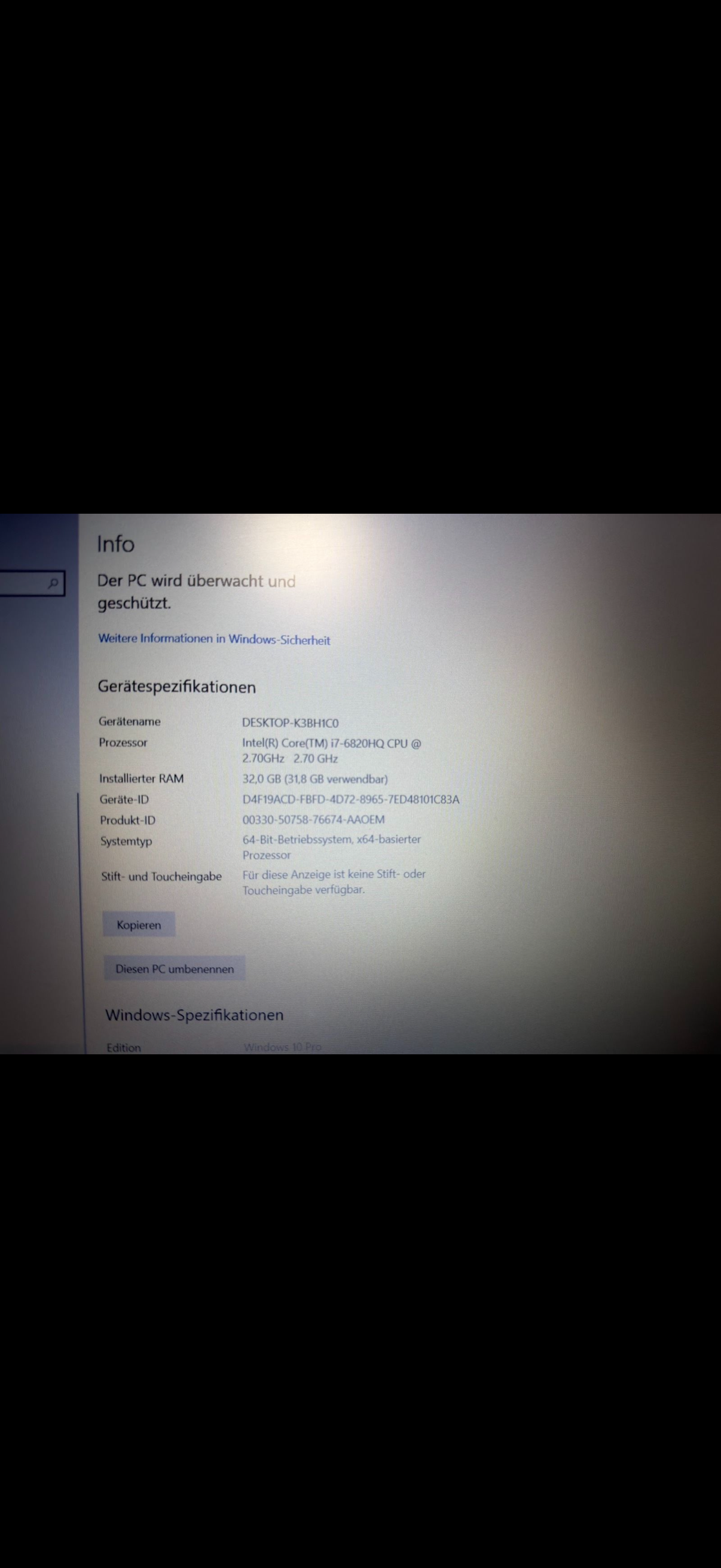 Dell Precision 7520 15,6''| Core Xeon E3-1535M |, 32 GB RAM |512GB SSD |NVIDIA Quadro M2200|  Win 11 PRO