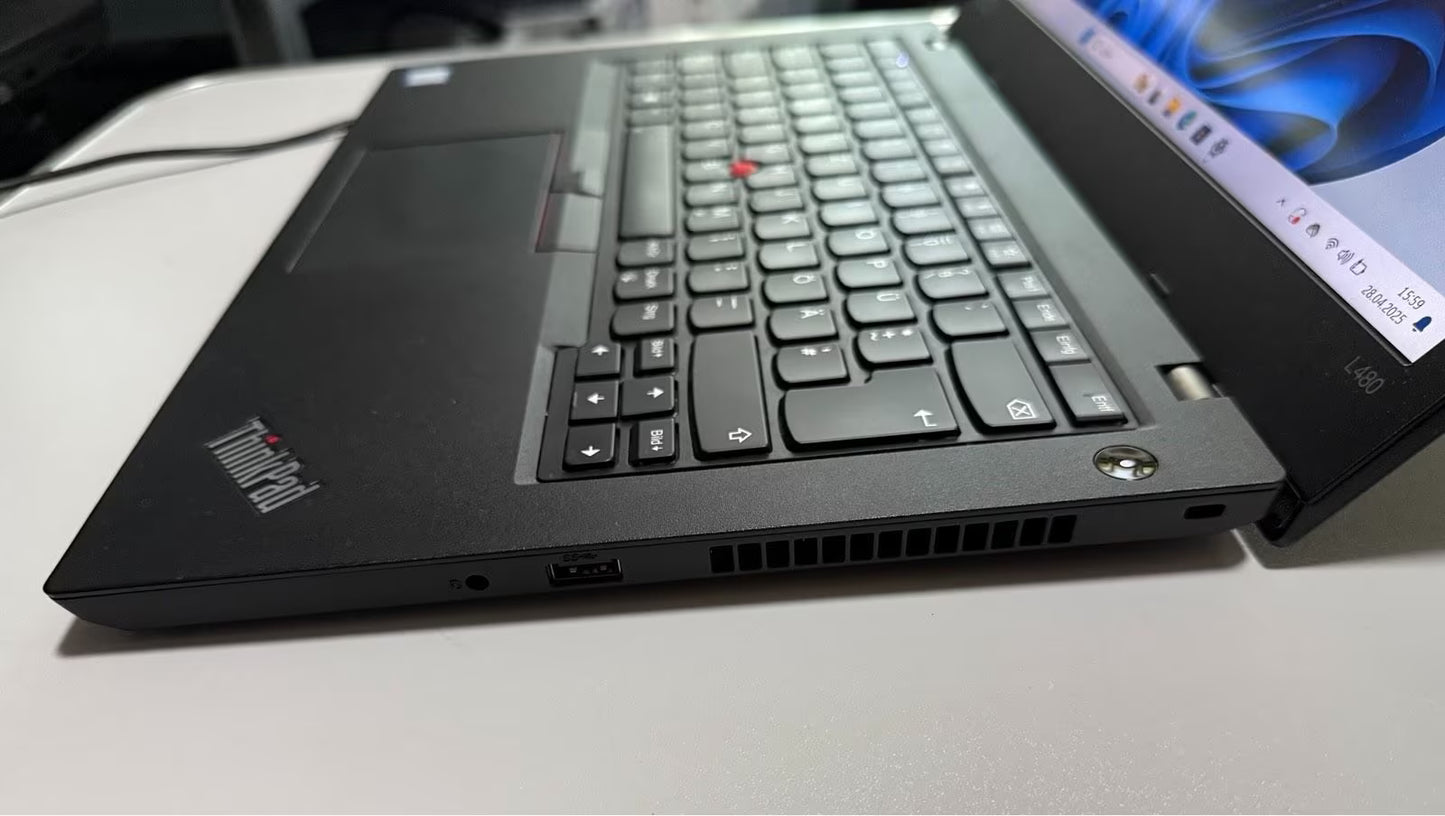 Lenovo thinkpad L480, 14“ Zoll, 16 GB DDR4 ram, 500gb ssd, Intel i-7-8550U, WIN 11