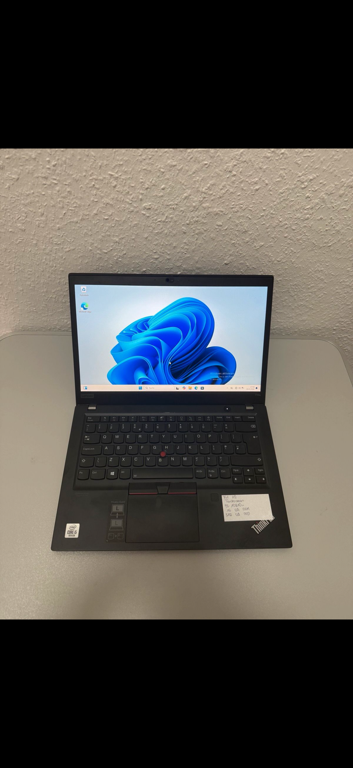 Lenovo Thinkpad T14s G1 | i5-10210U | 16 GB RAM | 512 GB SSD | Touch Display | Windows 11