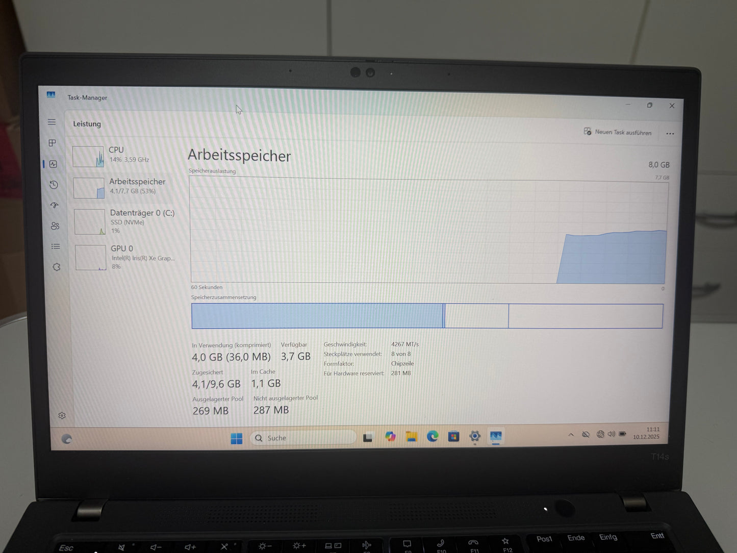 Lenovo ThinkPad T14s Gen 2 | i5-1135G7|  8GB RAM | 256GB | WIN 11 Pro